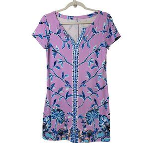 Lilly Pulitzer Sophiletta Dress Size S Purple Slathouse Jungle Floral UPF 50+